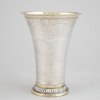 A silver beaker by Nils Tornberg, Linköping 1810.