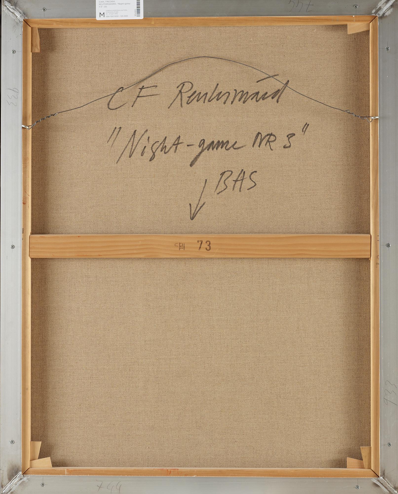 Carl Fredrik Reuterswärd, "Night-game 1-3".