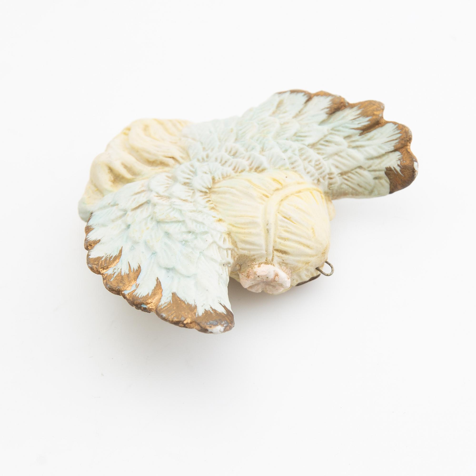 En samling änglar samt adventsljusstake 14 st 1900-tal.