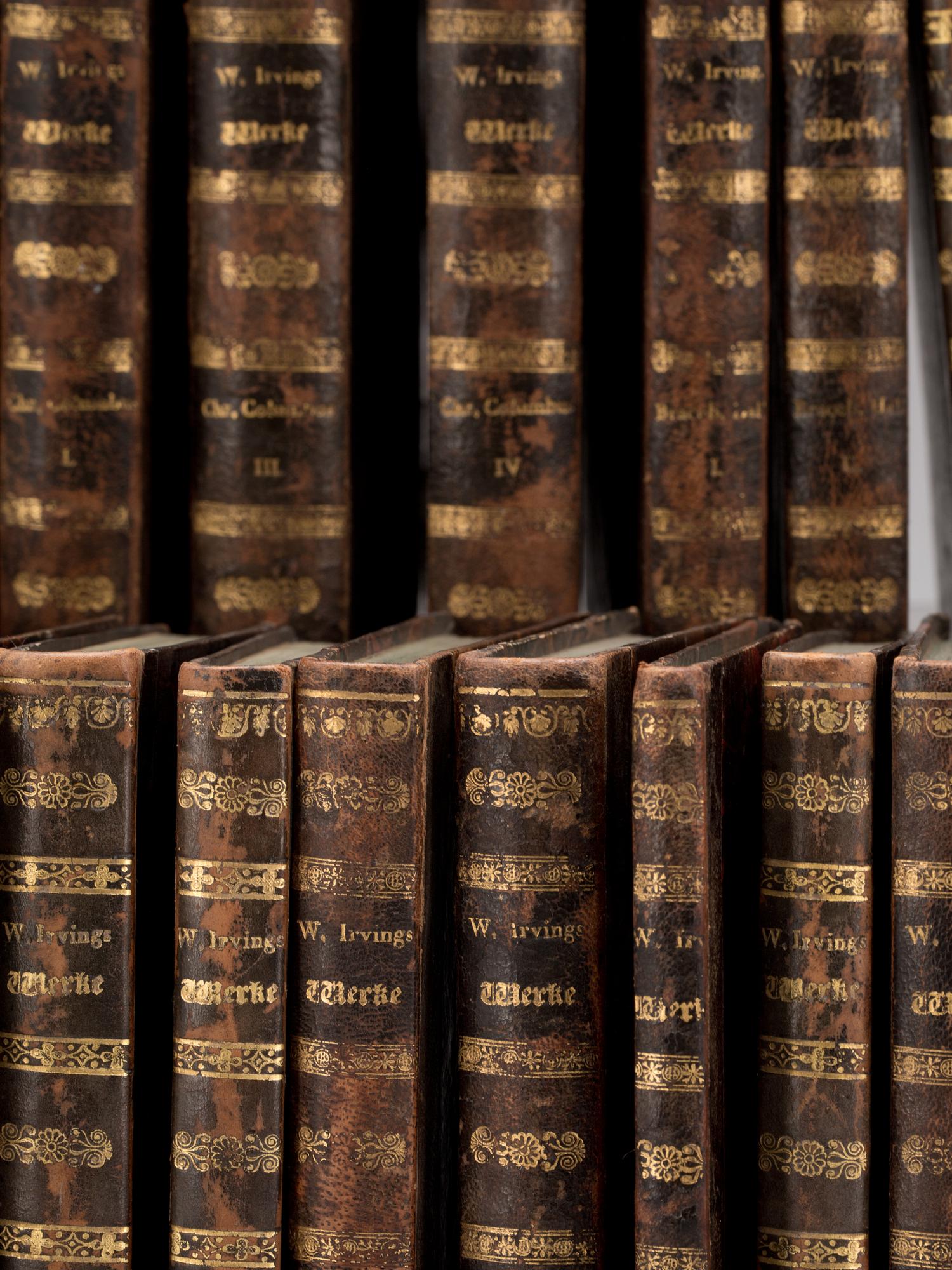 PARTI BÖCKER av Washington Irving. Frankfurt am Main, 1820-30-tal.