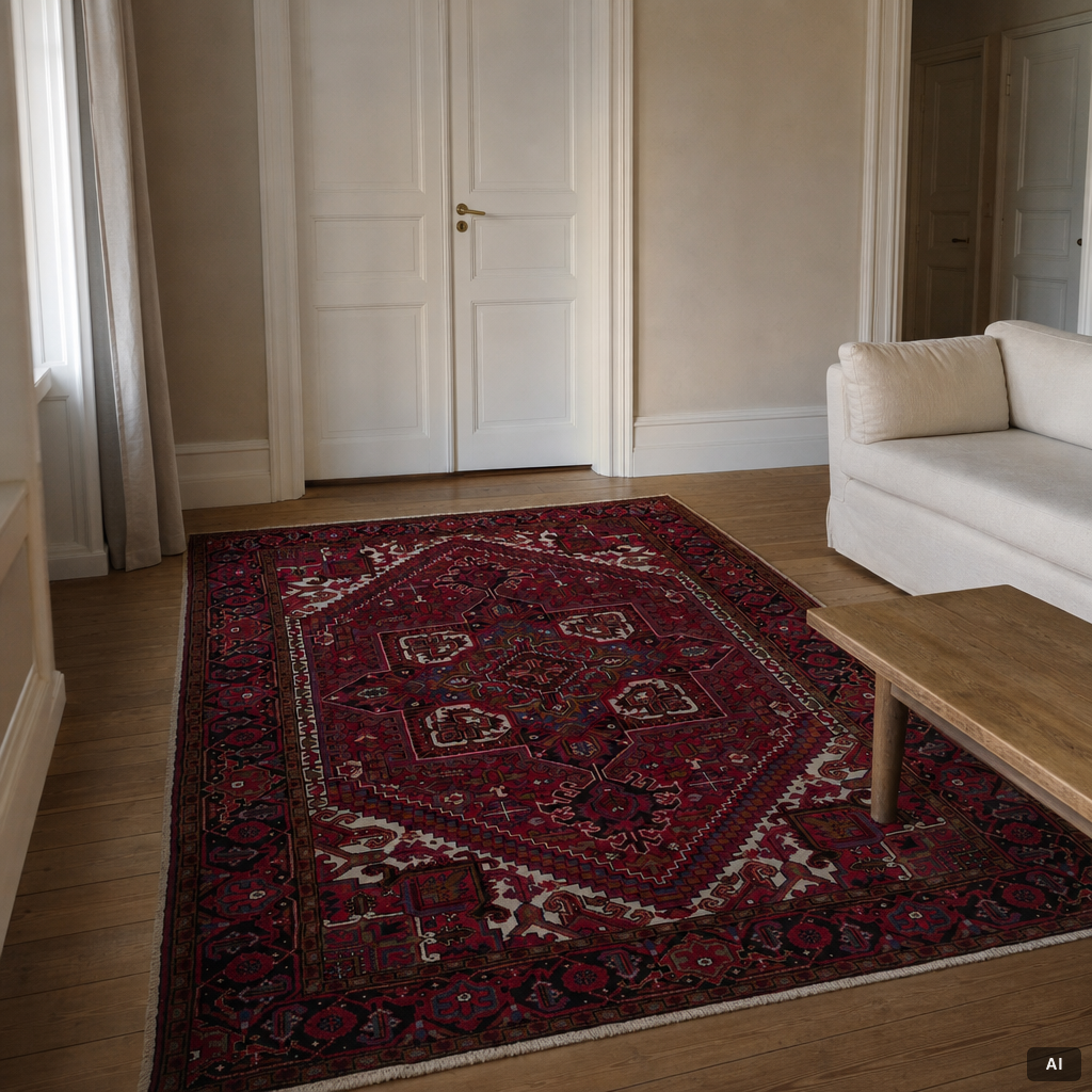 A carpet, Heriz/Gorovan, ca 287 x 205 cm.