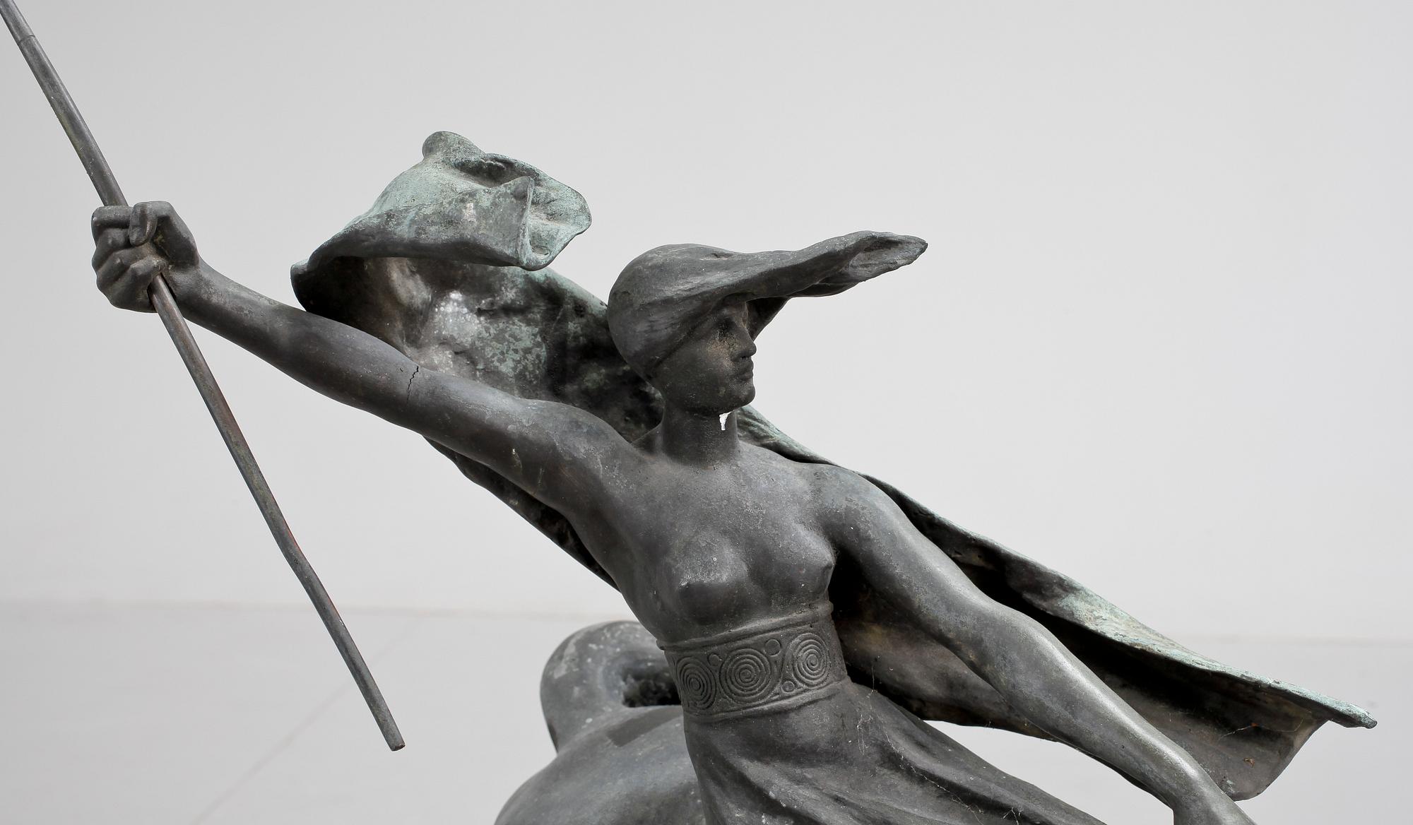 STEPHAN ABEL SINDING, efter, skulptur, patinerad metall, 1900-talets första hälft.