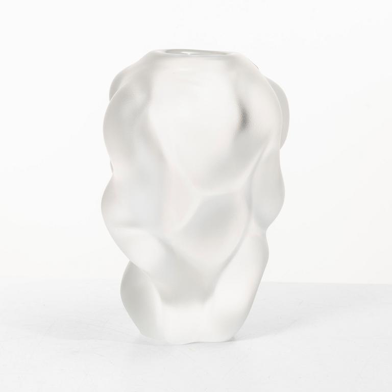 Per B. Sundberg, Vase, glass, Orrefors, signed.