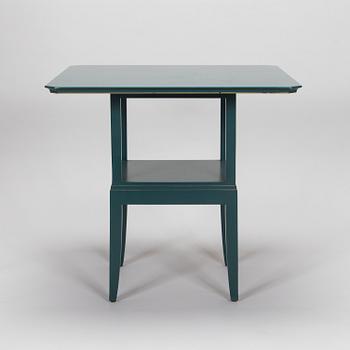 Eliel Saarinen, furniture, 5 pieces, "Blue suite" for Adelta, Finland 1980s.