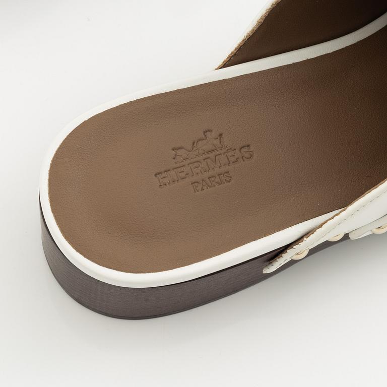 Hermès, "Carlotta Mules", size 37.