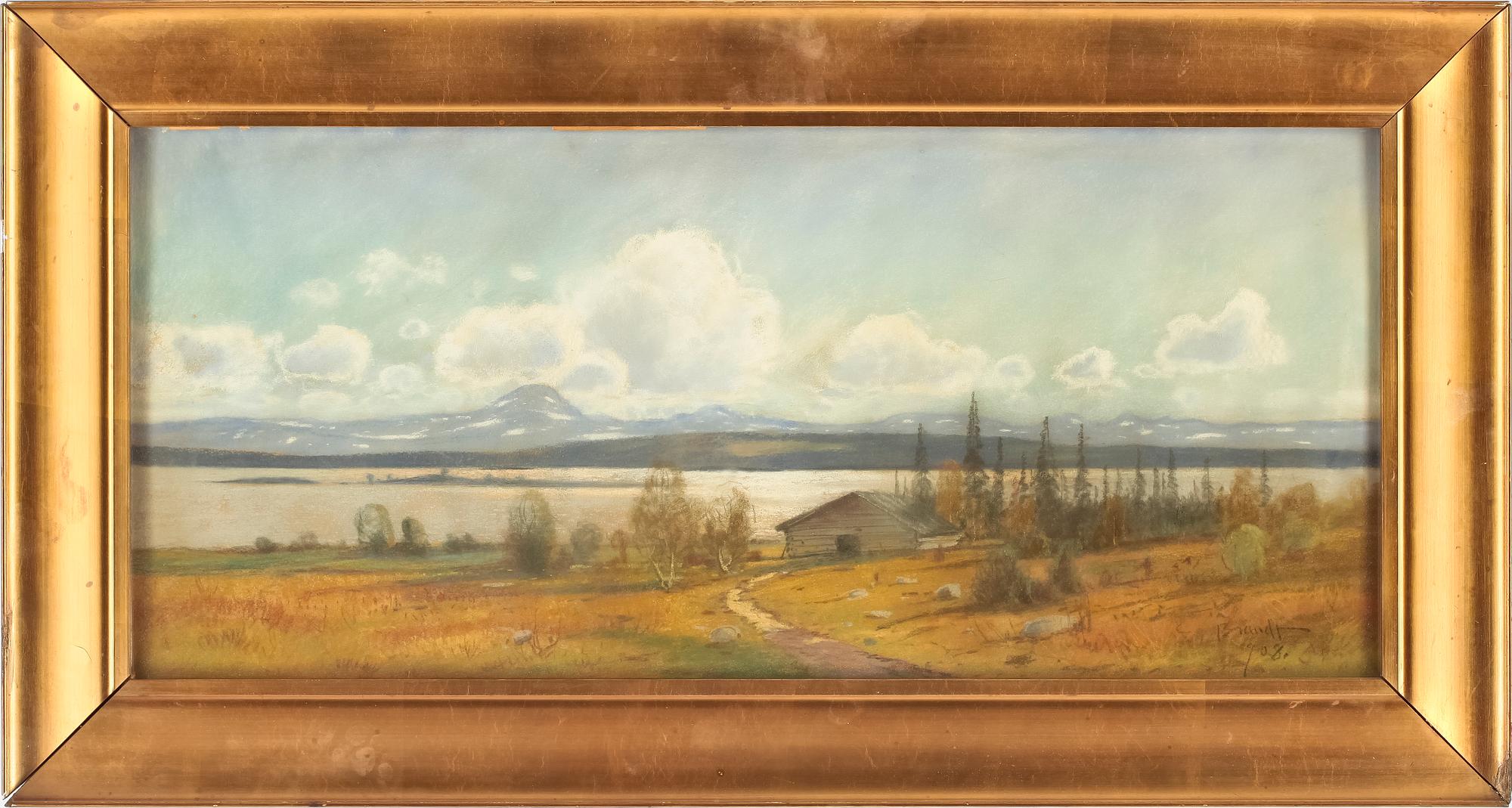 CARL BRANDT, pastell, sign o dat -08.