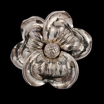 BROSCH, silver, importstämplad. Vikt 13 g.