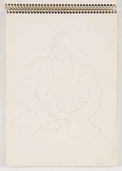 Lotte Laserstein, Skissblock med 19 teckningar varav 1 signerad.