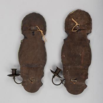 SPEGELLAMPETTER, ett par, barock, 1700-tal.