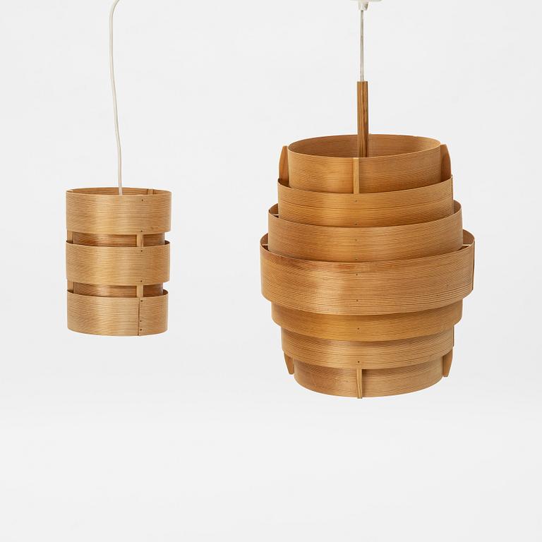 Hans-Agne Jakobsson, two ceiling lights, AB Elysett, Markaryd.