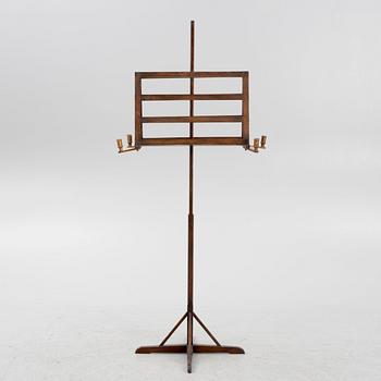 A four-light sheet-music stand, late 19th century.