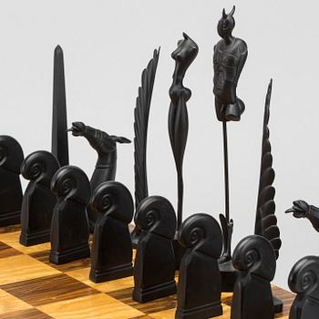 PAUL WUNDERLICH, CHESS SET, signed and numbered,