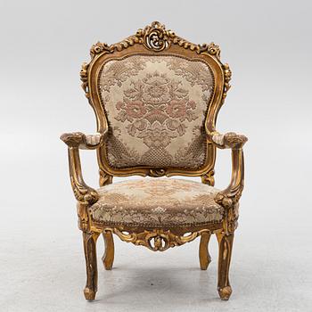 A neo-rococo bergère, mid 19th century.