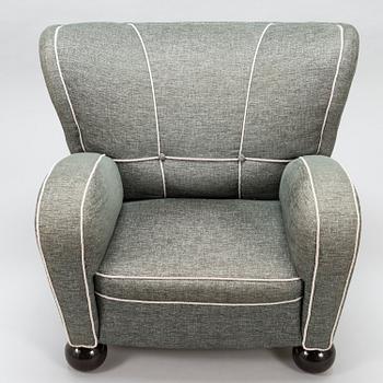 MÄRTA BLOMSTEDT, fåtölj, Aulanko-modellen. Formgiven 1939.