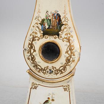 An 18th Century painted long case clock.