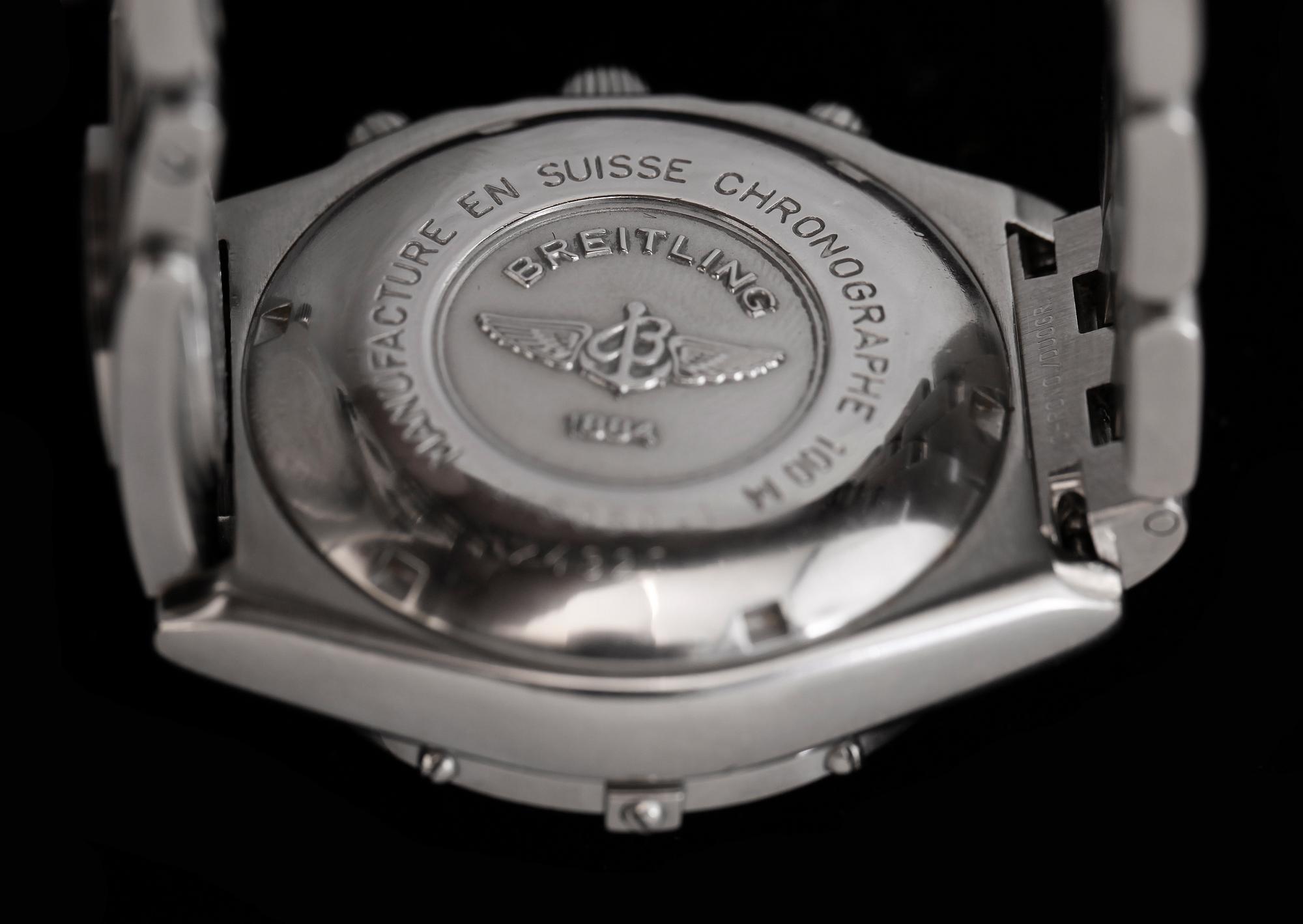 ARMBANDSUR, stål, Breitling, Chronograph, UTC, 1997.