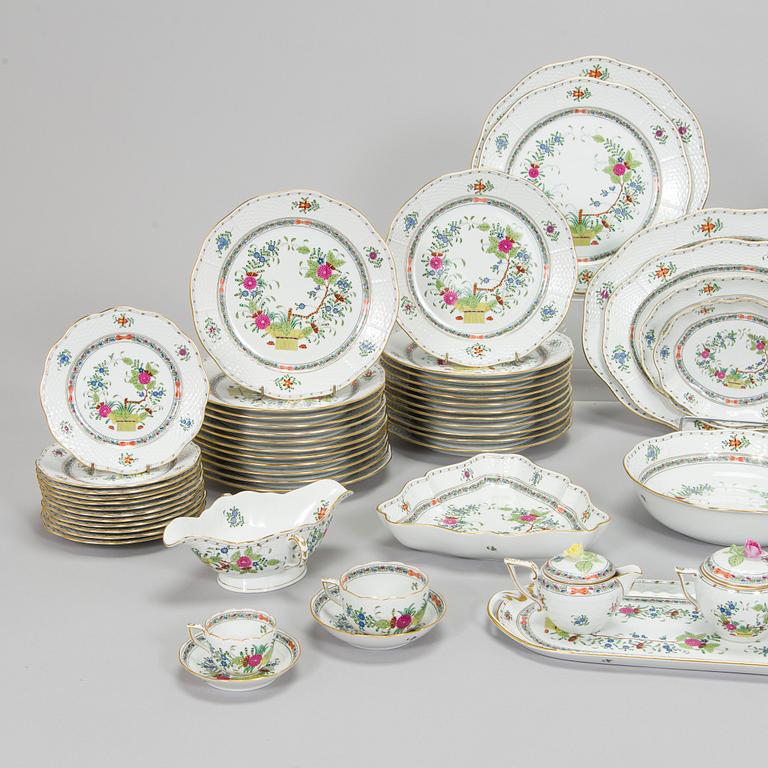 Herend, matservis, 100 delar, porslin, "Indian Basket" Ungern.