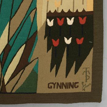 Lars Gynning, A Tapestry, "My Garden", flat weave, ca 193,5-195 x 145-146,5 cm, signed GYNNING MTP.