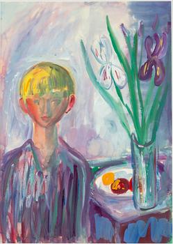 Waldemar Sjölander, Boy by Flowers.