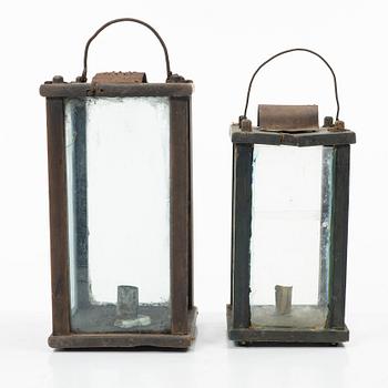 Two stable lanterns, 19th century.
