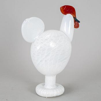 OIVA TOIKKA, a glass sculpture of a rooster, Nuutajärvi, Finland.
