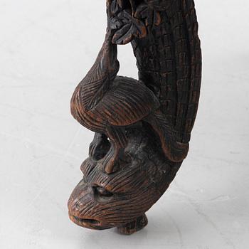 A carved 'blackwood' armchair.  bombay presidency circa 1880.