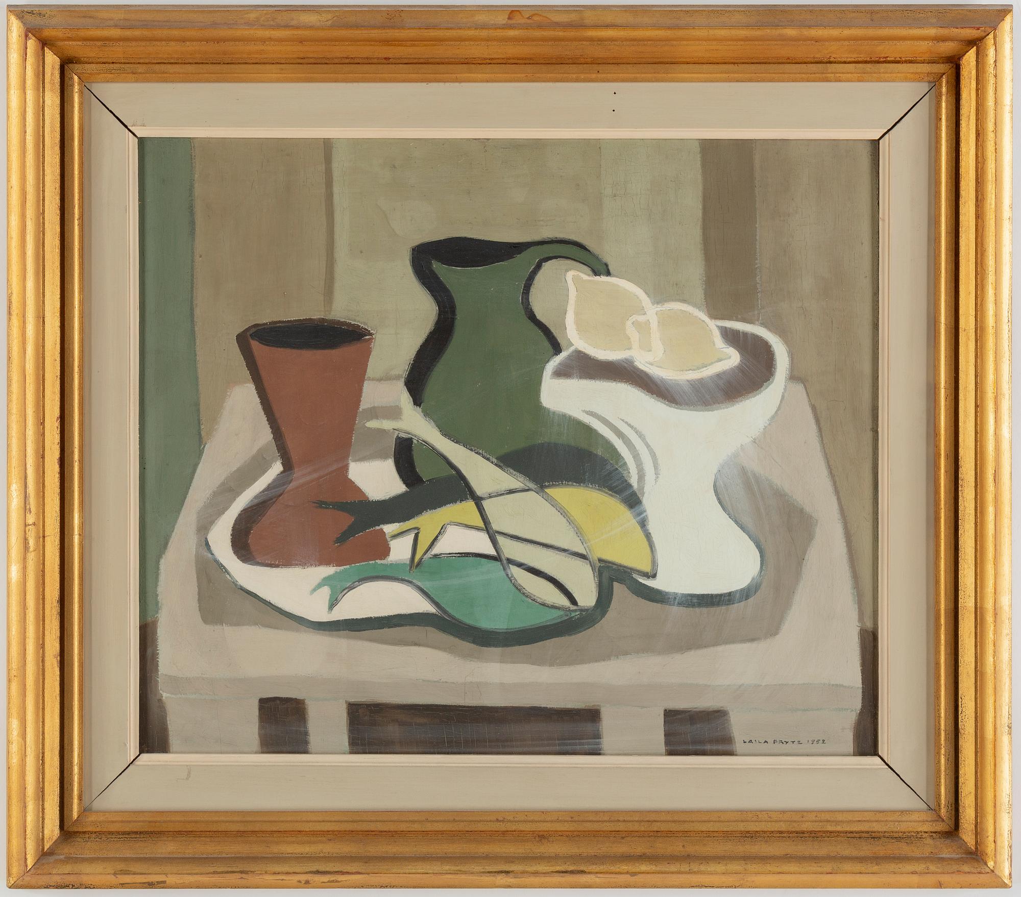 LAILA PRYTZ, oil on panel, signed and dated 1952.