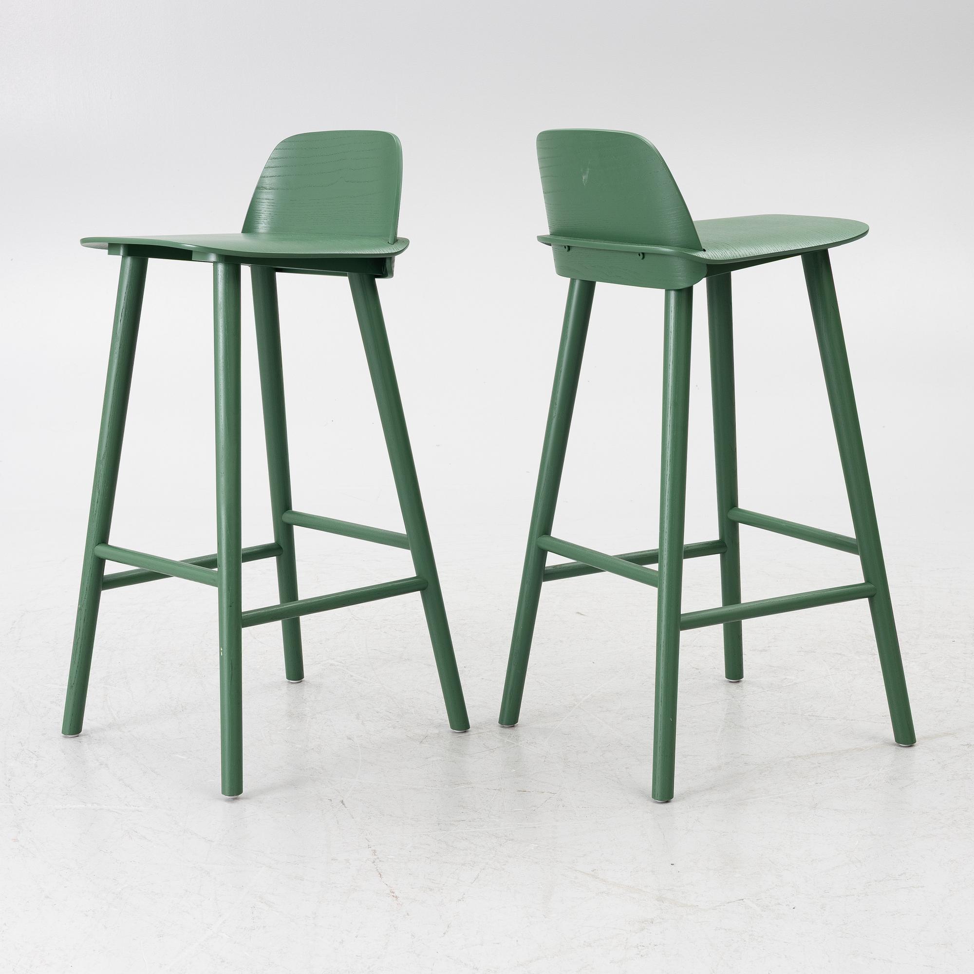 David Geckeler, bar stools, 6 pcs, “Nerd Counter”, Muuto, 2000s.