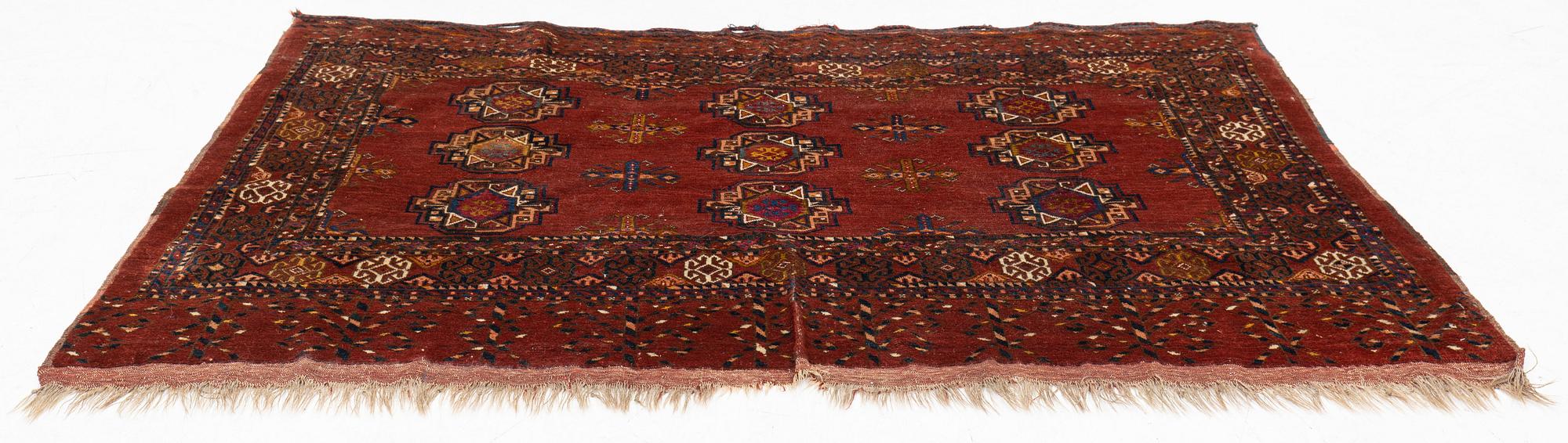 Antik Turkmesk Saryk chuval, part silk, Amu darya området, ca 170 x 112 cm.
