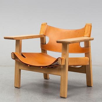 A model 226 easy chair, 'Den spanske stolen' by Børge Mogensen for Fredericia stole fabrik. Designed 1958.