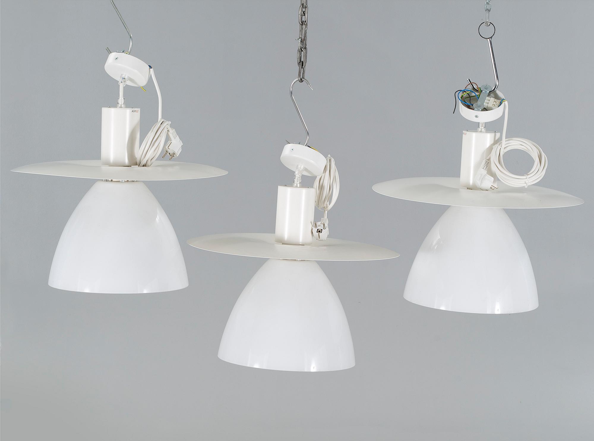 Three "Quickly 2292" ceiling lamps, designed by Peo Ström for Aspeqt.