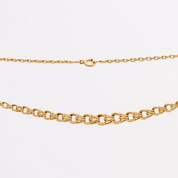 COLLIER 18K guld, bismarck-länk, 12,5 g.