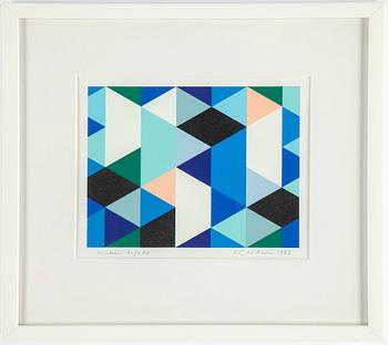 KG NILSON, seriegrafier, 4 st, signerade, numrerade 71/100 och daterade 1982. 1982.