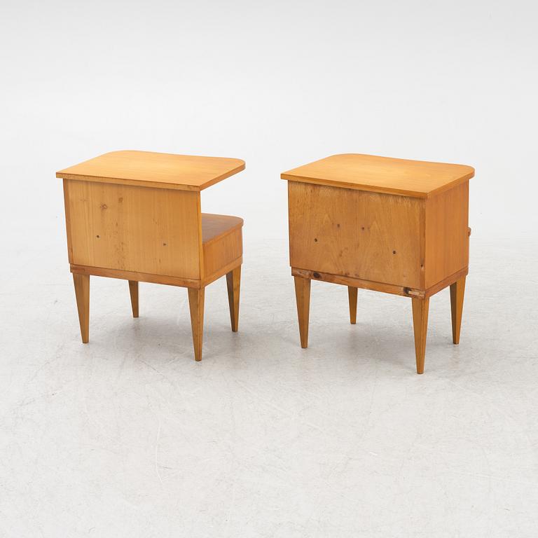 A pair of Swedish Modern bedside tables, 1930's/1940's.