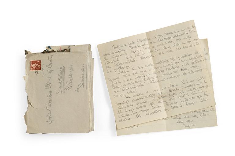 INGMAR BERGMAN (1918-2007), 21 letters written by hand, dated 1938-1940 .