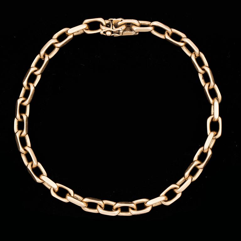 ARMBAND, 18k guld, SGT, Stockholm, 1965. Vikt ca 23g.