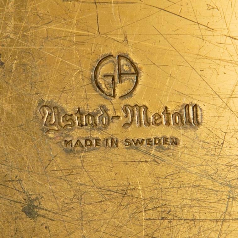 Gunnar Ander,  ljusstake, mässing, Ystad Metall, 1900-tal.