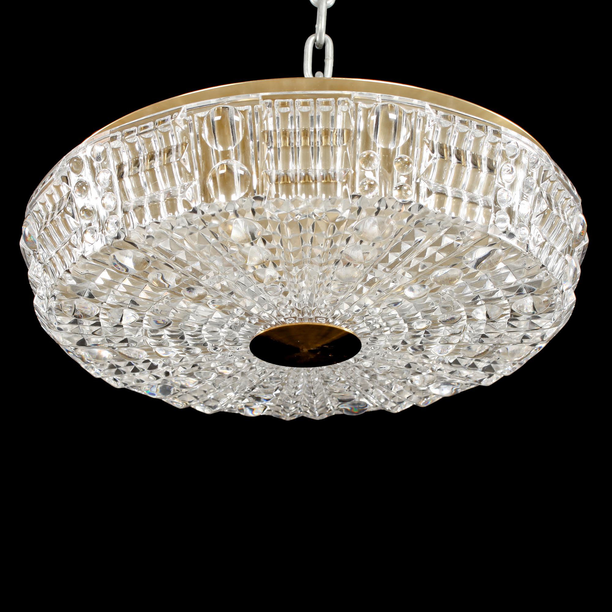 TAKLAMPA, Orrefors, 1900-talets mitt. Höjd 12 cm.