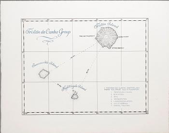 ROLAND SVENSSON, mapp med 7 litografier, "Tristan da Cunha", sign o numr 233/300.