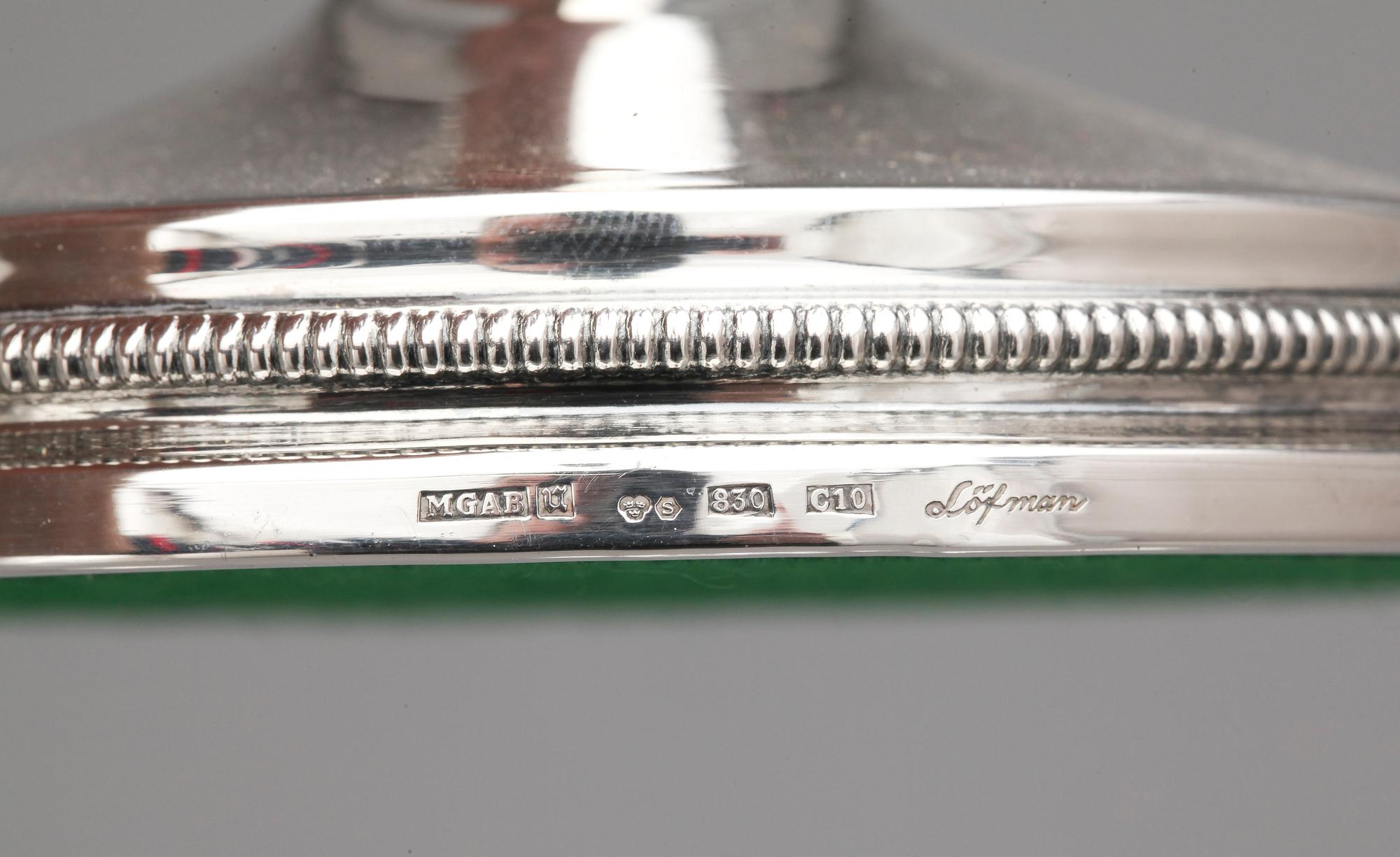 LJUSSTAKAR, silver, två par, KG Markströms Guldsmeds AB, Uppsala, 1900-tal.