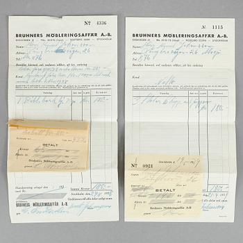 MATGRUPP, 4 delar, Chippendalestil, 1920-30-tal.