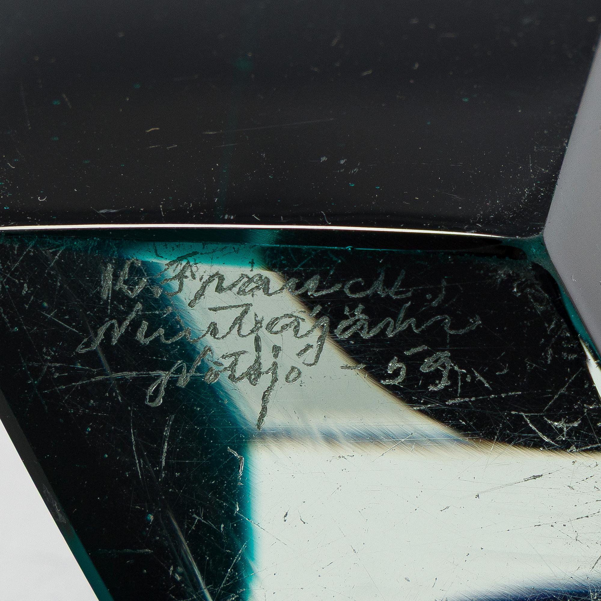Kaj Franck, a 'Prisma' vase, signed K. Franck, Nuutajärvi Notsjö -59.