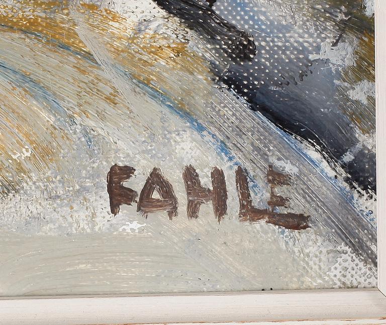 GUSTAF ADOLF FAHLE, olja på duk, signerad.