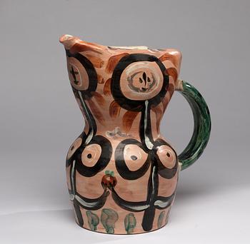 A Pablo Picasso faience jug, 'Femmes Fleurs'´, Madoura, Vallauris, France 1948.