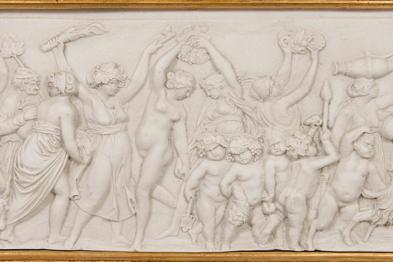Relief, alabaster, 1800-tal.