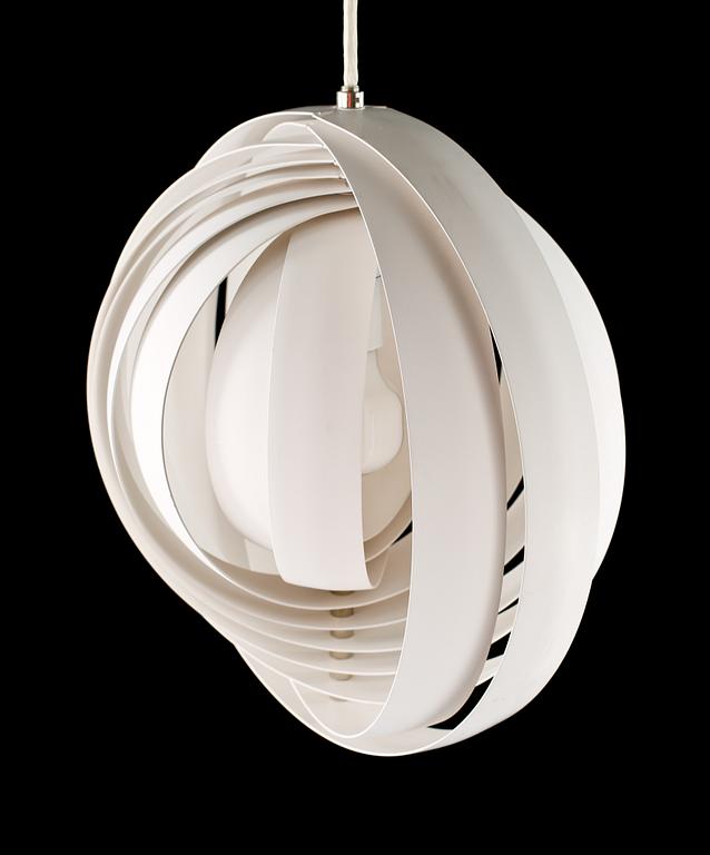 TAKLAMPA, "Moon Lamp", Verner Panton för Louis Poulsen, 1900-talets andra hälft. Höjd 37 cm.