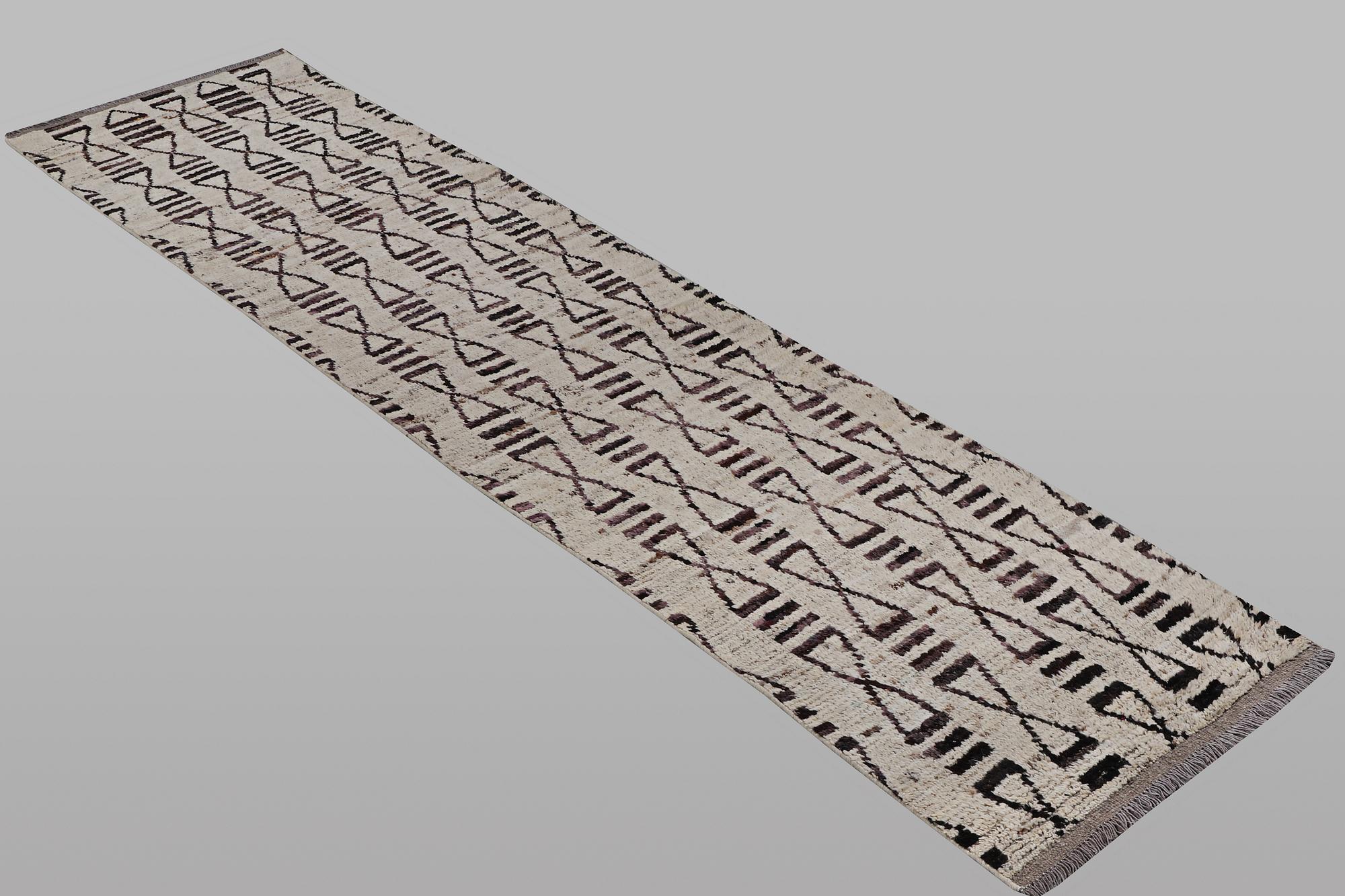 A runner carpet, Marocco Design, ca 374 x 80 cm.