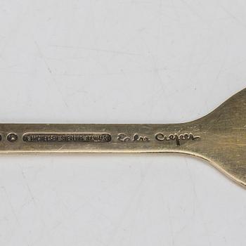 Anton Michelsen, Års-/julbestick, 8 st, förgyllt sterlingsilver och emalj, Danmark.