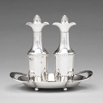 Georg Jensen, bordsurtout, Köpenhamn 1920, 830/1000 silver, design nr 255,