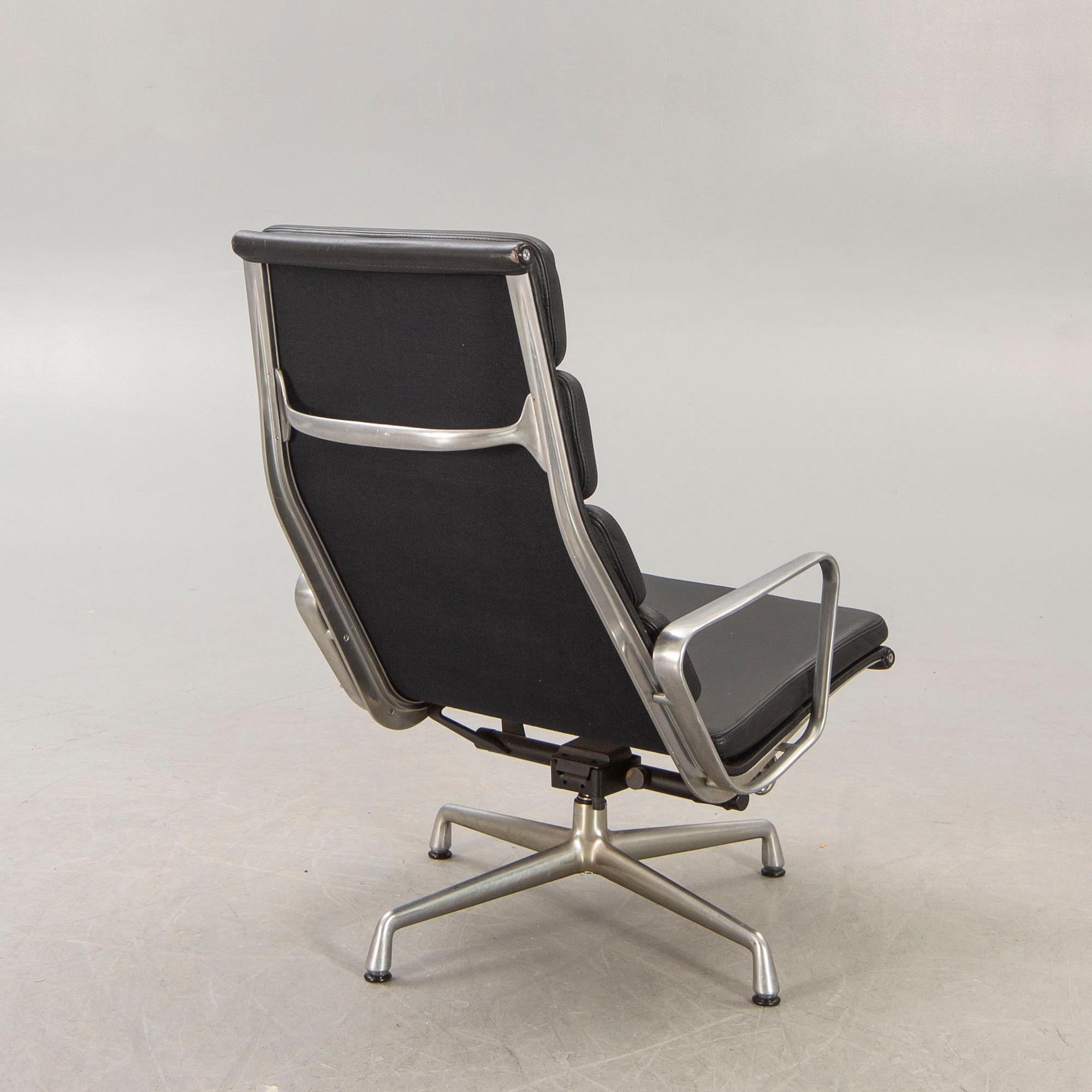 A Charles & Ray Eames Soft Pad EA 222 easy chair Vitra later part of the 20th century.